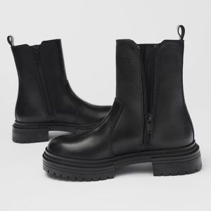 Zara Leather Ankle Boots
